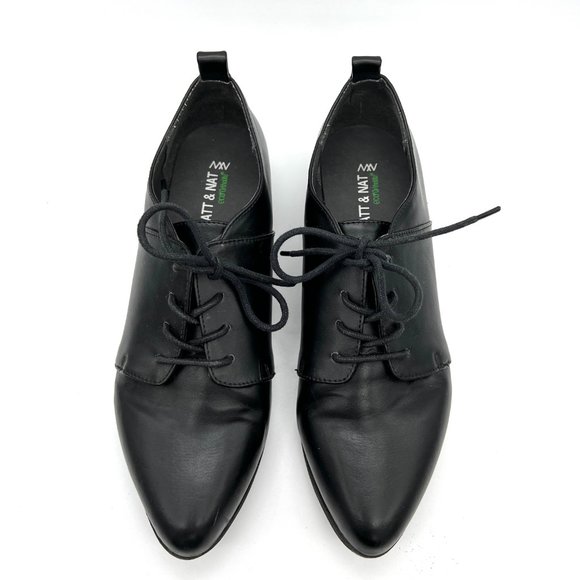 Matt & Nat Pointed Toe Cadillac Lace Up Oxford Loafer Shoe Vegan Faux Leather 6 - Picture 3 of 10